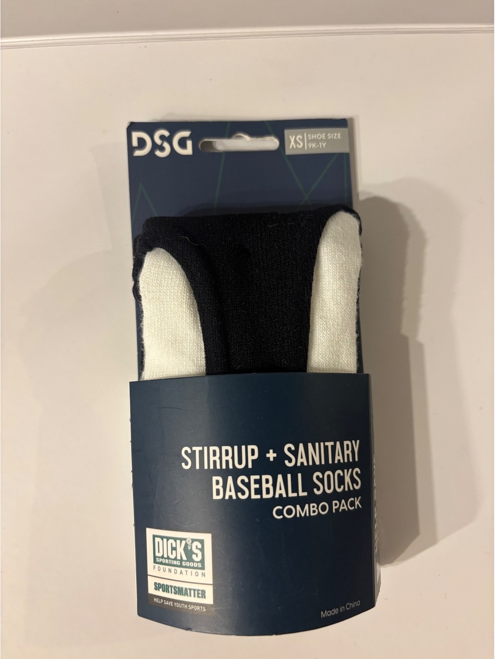 DSG Youth XS Black Stirrup Sanitary Baseball Socks Combo Pack NWT